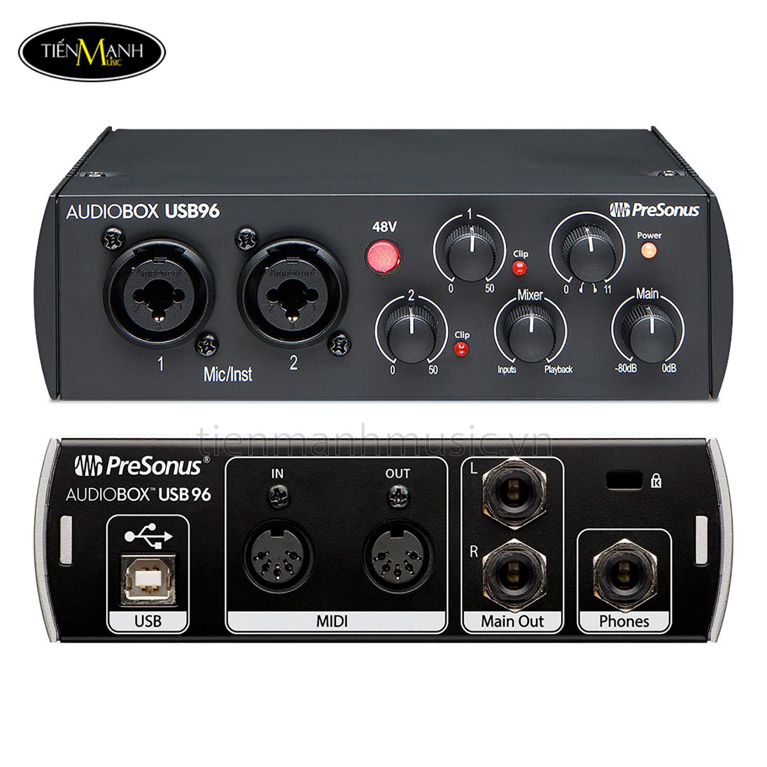 PreSonus Audiobox USB 96 Soundcard thu âm Audio Interface