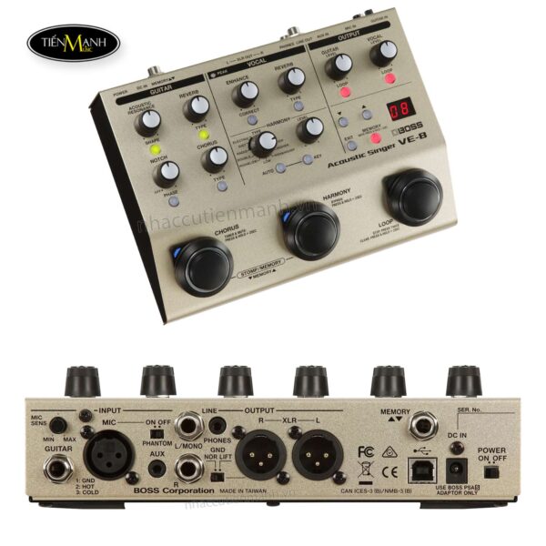 Boss VE8 Acoustic Singer Effects Processor - tienmanhaudio