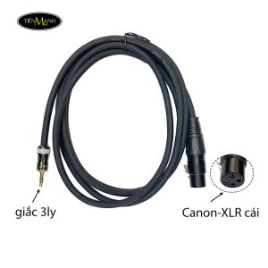 Dây Cáp Micro 5V Canon-XLR Cái sang 3ly TRS Stereo