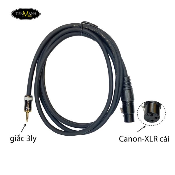 Dây Cáp Micro 5V Canon-XLR Cái sang 3ly TRS Stereo