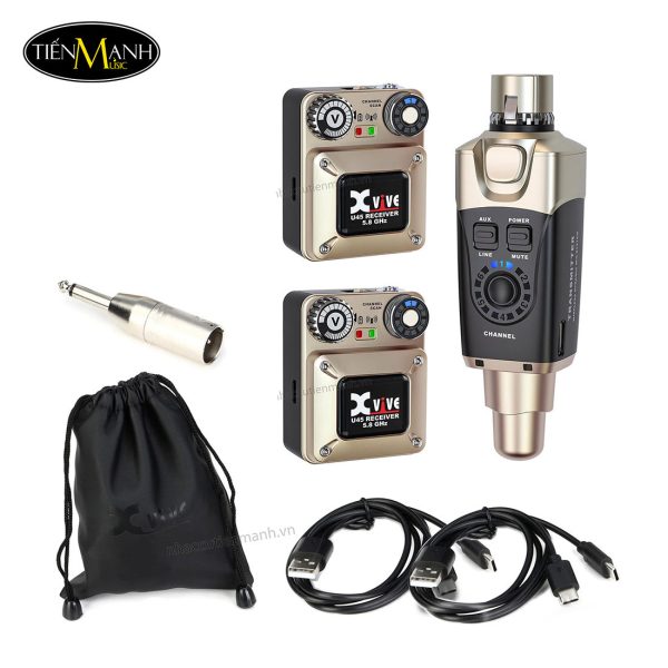 Bộ thu phát không dây Xvive Bộ thu phát không dây Xvive U45 (1 phát, 2 thu), wireless 5.8Ghz cho tai nghe kiểm âme U45R2 (1 phát, 1 thu), wireless 5.8Ghz cho tai nghe kiểm âm